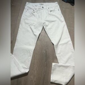 True Religion Rocco Relaxed Skinny‎ White Jeans- 30